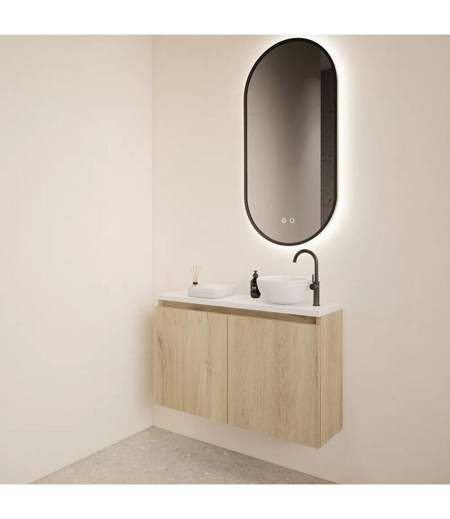 Toiletmeubel Gliss Echo Evoke 80x50cm met toppaneel Wit