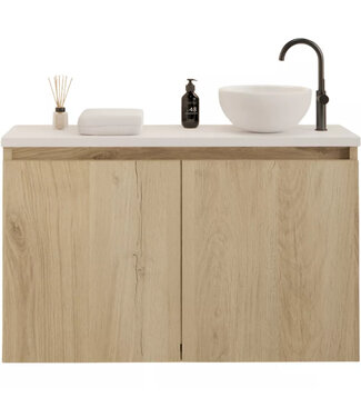 GLISS DESIGN Toiletmeubel Gliss Echo Evoke 80x50cm met toppaneel Wit