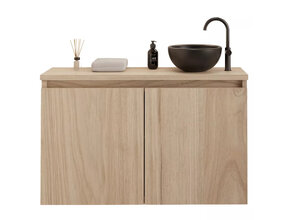 Toiletmeubel Gliss Echo Kastanje 80x50cm met toppaneel