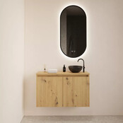 Toiletmeubel Gliss Echo Artisan Eiken 80x50cm met toppaneel