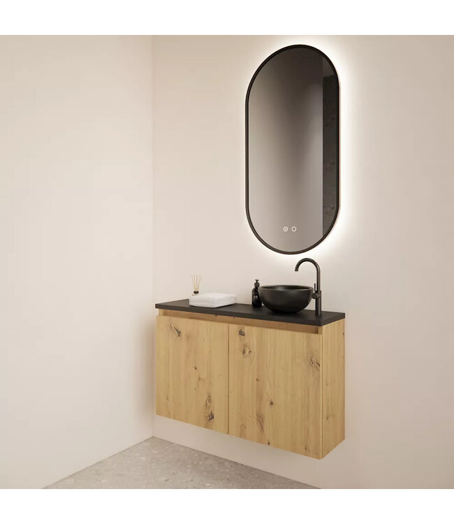 Toiletmeubel Gliss Echo Artisan Eiken 100x50cm met toppaneel