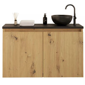 Toiletmeubel Gliss Echo Artisan Eiken 100x50cm met toppaneel