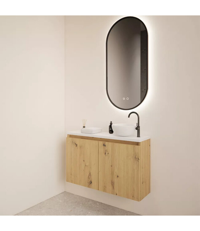 Toiletmeubel Gliss Echo Artisan Eiken 100x50cm met toppaneel