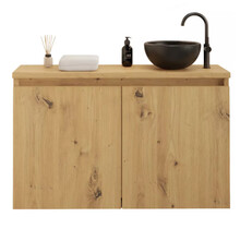 Toiletmeubel Gliss Echo Artisan Eiken 100x50cm met toppaneel