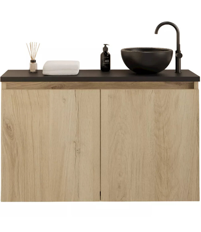 Toiletmeubel Gliss Echo Evoke Eiken 100x50cm met toppaneel