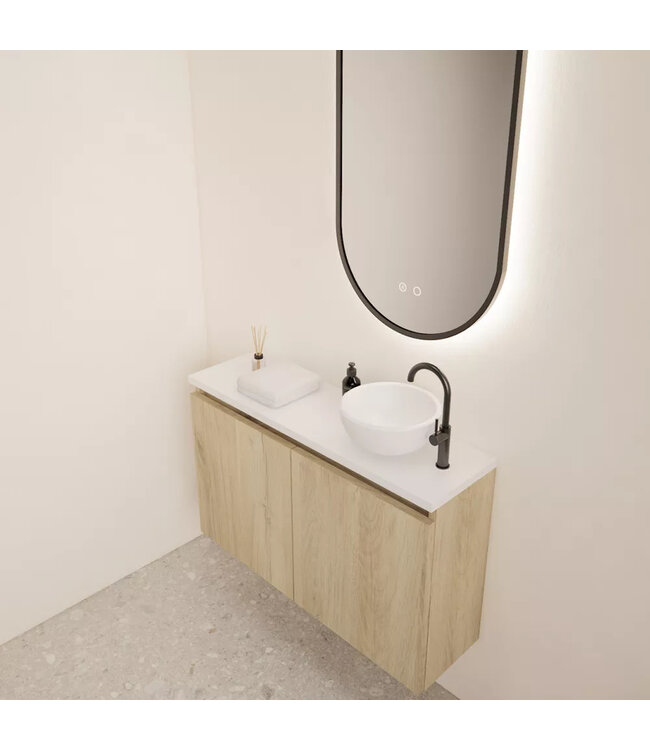 Toiletmeubel Gliss Echo Evoke Eiken 100x50cm met toppaneel