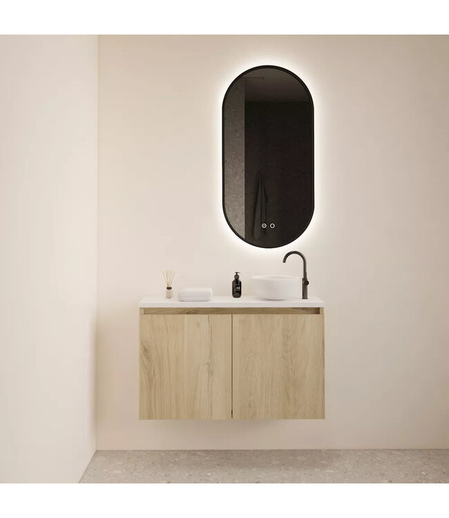 Toiletmeubel Gliss Echo Evoke Eiken 100x50cm met toppaneel