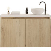 Toiletmeubel Gliss Echo Evoke Eiken 100x50cm met toppaneel