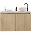 Toiletmeubel Gliss Echo Evoke Eiken 100x50cm met Wit toppaneel