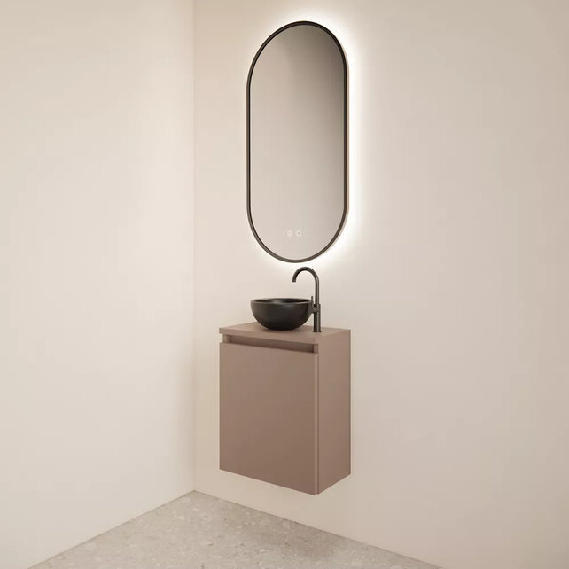 Toiletmeubel Gliss Echo Latte 40x50cm met toppaneel