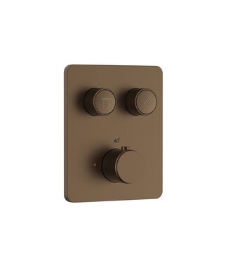 ALONI Inbouw Douchekraan Aloni Stria SmartControl Mat Bruin Brons (PVD) - 2-weg Thermostatisch