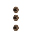 Afbouwdeel Aloni STRIA Mat Bruin Brons (PVD-Gecoat) 2-weg inbouw douche thermostaat