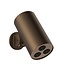 Hoofddouche Uniforma Cilinder Mat Bruin Brons PVD-gecoat 15x8cm - Wandmontage Kantelbaar