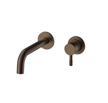 Aloni Wastafelkraan Afbouwdeel Stria Mat Bruin Brons PVD-gecoat met Cold-start