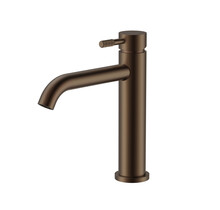 Wastafelkraan Stria Laag Mat Bruin Brons PVD-gecoat Cold-start