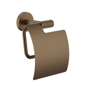 Toiletrolhouder Stria Mat Bruin Brons (PVD-gecoat) met klep