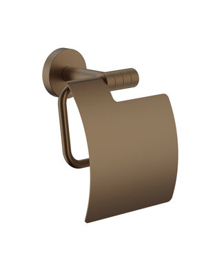 ALONI Toiletrolhouder Stria Mat Bruin Brons (PVD-gecoat) met klep