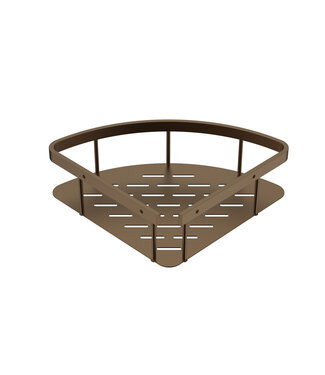ALONI Doucherekje Uniforma Mat Bruin Brons - PVD-gecoat Hoekmodel 22x7x22 cm