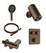 ALONI Regendoucheset inbouw Stria Cilinder SmartControl Bruin Brons