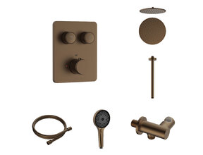 Regendoucheset inbouw Stria Rain SmartControl Plafond Bruin Brons