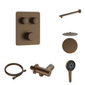 Regendoucheset inbouw Stria Rain SmartControl Wand Bruin Brons