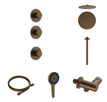 Regendoucheset inbouw Stria Rain 2-weg Plafond Bruin Brons