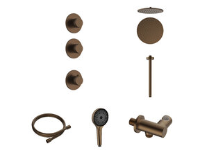 Regendoucheset inbouw Stria Rain 2-weg Plafond Bruin Brons