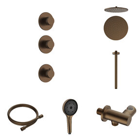 Regendoucheset inbouw Stria Rain 2-weg Plafond Bruin Brons