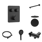 Regendoucheset inbouw Stria Rain SmartControl Wand Mat Zwart