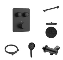 Regendoucheset inbouw Stria Rain SmartControl Wand Mat Zwart