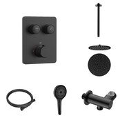 Regendoucheset inbouw Stria Rain SmartControl Plafond Mat Zwart