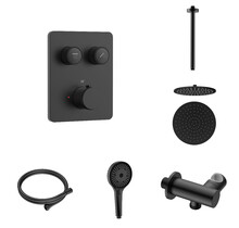Regendoucheset inbouw Stria Rain SmartControl Plafond Mat Zwart