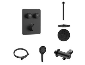 Regendoucheset inbouw Stria Rain SmartControl Plafond Mat Zwart