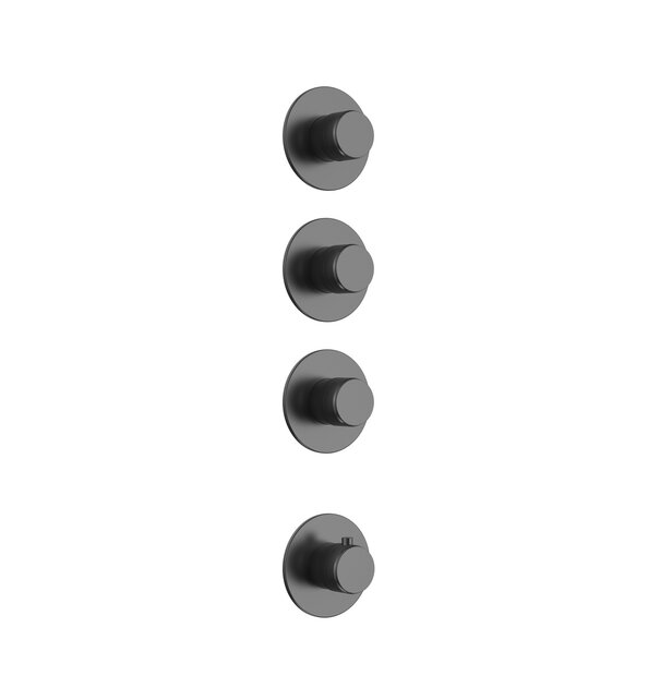 Regendoucheset inbouw Stria Tropical 3-weg Gunmetal