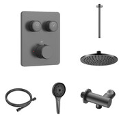 Regendoucheset inbouw Stria Rain SmartControl Plafond Gunmetal
