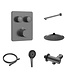 Regendoucheset inbouw Stria Rain SmartControl Wand Gunmetal