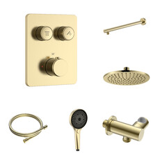 Regendoucheset inbouw Stria Rain SmartControl Wand Mat Goud