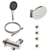 Regendoucheset inbouw Stria Tropical 3-weg RVS