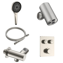 Regendoucheset inbouw Stria Cilinder SmartControl Plafond RVS