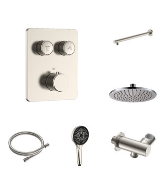 ALONI Regendoucheset inbouw Stria Rain SmartControl Wand RVS