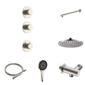 Regendoucheset inbouw Stria Rain 2-weg Wand RVS