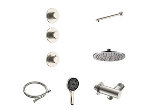 Regendoucheset inbouw Stria Rain 2-weg Wand RVS