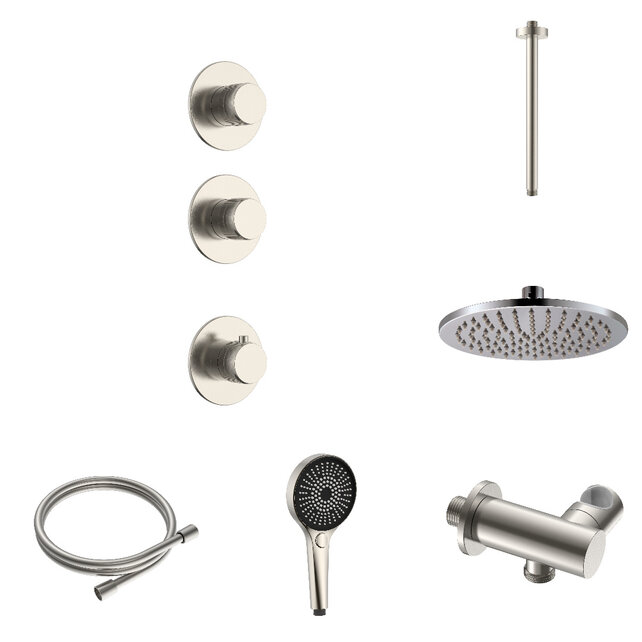 Regendoucheset inbouw Stria Rain 2-weg Plafond RVS