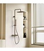 Regendoucheset Stria Mat Bruin Brons (PVD) (Cool-touch) 30cm Regendouche met thermostaatkraan