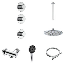 Regendoucheset inbouw Stria Rain 2-weg Plafond Chroom