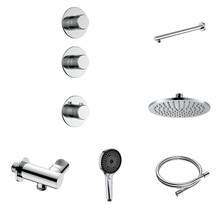 Regendoucheset inbouw Stria Rain 2-weg Wand Chroom