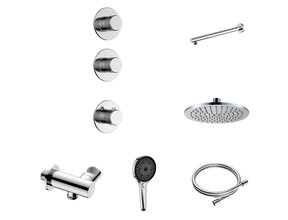 Regendoucheset inbouw Stria Rain 2-weg Wand Chroom