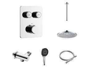 Regendoucheset inbouw Stria Rain SmartControl Plafond Chroom