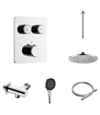 ALONI Regendoucheset inbouw Stria Rain SmartControl Plafond Chroom