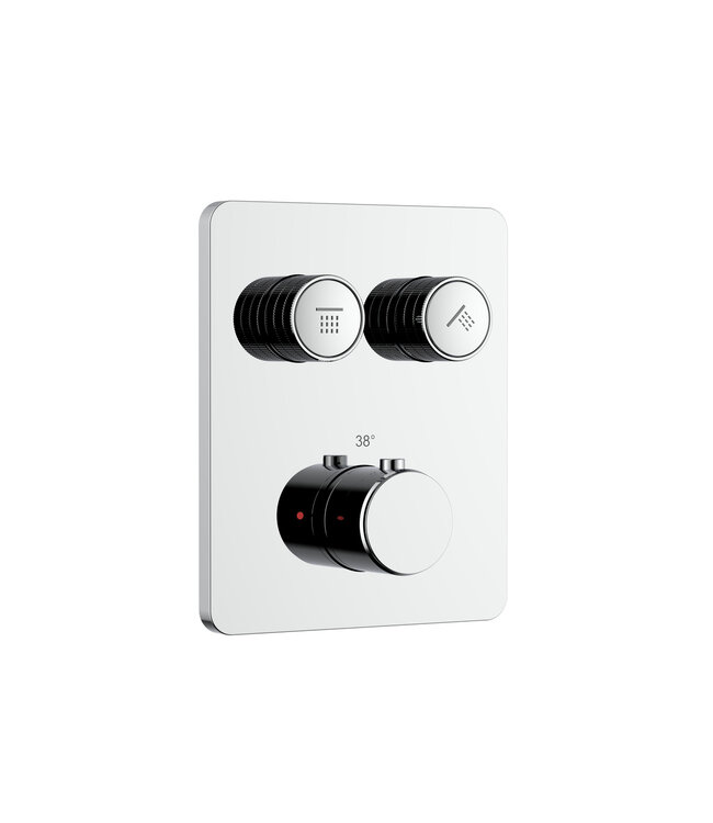 Regendoucheset inbouw Stria Cilinder SmartControl Plafond Chroom